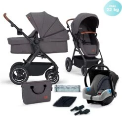 Kinderkraft B-Tour Ash Grey 3-in-1 Combi Kinderwagen Incl. Autostoel KSBTOU00DGR3000 -Kinderwagen- En Accessoirewinkel 1200x1136 9