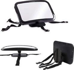 Merkloos Achterbank Spiegel Voor Baby & Kind - Auto Accessoires - Shatterproof - Zwarte A3 Verstelbare Monitor -Kinderwagen- En Accessoirewinkel 1200x1138