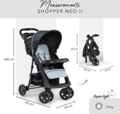 Hauck Shopper Neo II Buggy - Caviar/Silver -Kinderwagen- En Accessoirewinkel 1200x1139 5