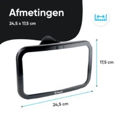Autospiegel Baby 360° Verstelbaar Voor Hoofdsteun Autostoel -Achteruitkijkspiegel XL- Achterbankspiegel Kinderen -Baby Veiligheid Accessoires - Zwart -Kinderwagen- En Accessoirewinkel 1200x1142