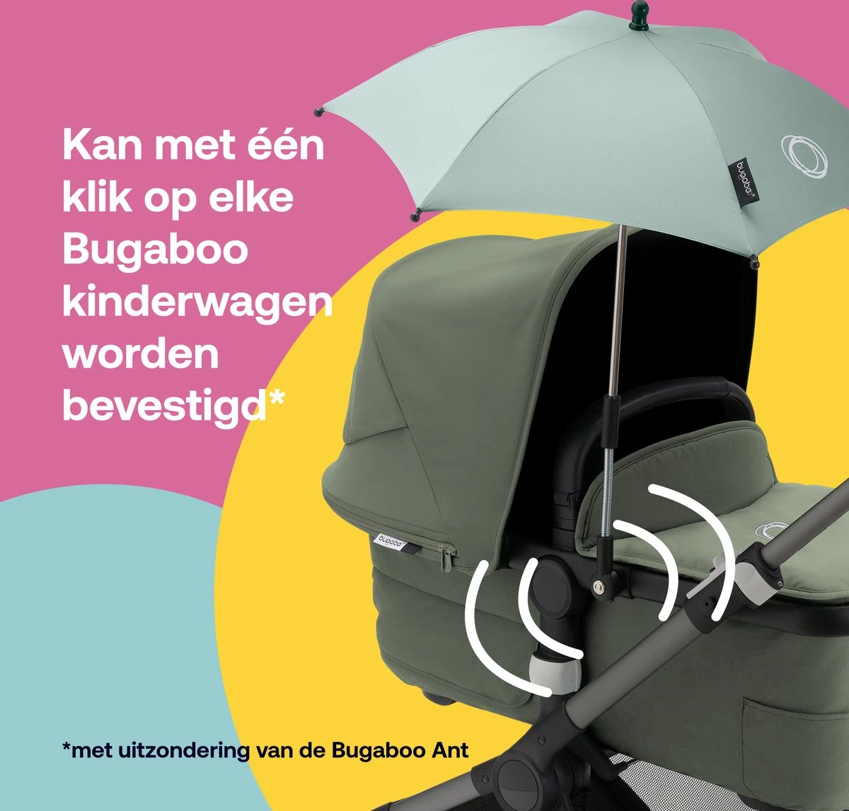 Bugaboo Kinderwagen Parasol - Zwart 8 Bugaboo Kinderwagen Parasol - Zwart - Afbeelding 6