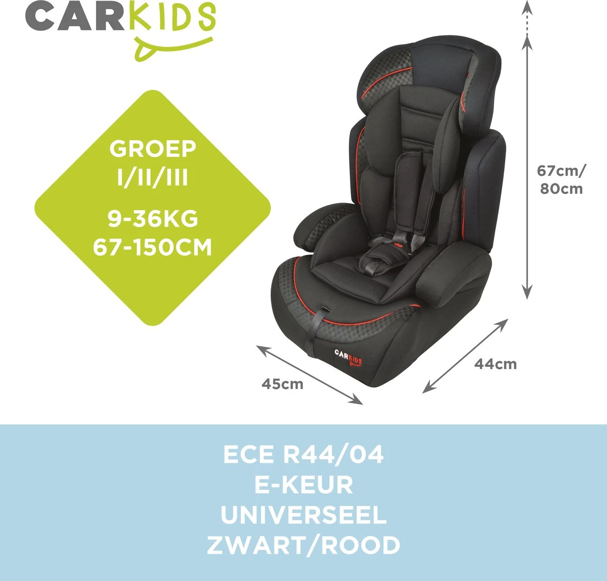 Carkids Verstelbaar Kinderautostoeltje Zwart En Rood | Kinderautostoel Groep 1-2-3 | Kinderen Van 9 Maanden-12 Jaar | 9-36 Kg 8 Carkids Verstelbaar Kinderautostoeltje Zwart En Rood | Kinderautostoel Groep 1-2-3 | Kinderen Van 9 Maanden-12 Jaar | 9-36 Kg - Afbeelding 6