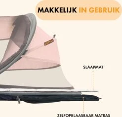 Deryan Baby Luxe Campingbedje – Inclusief Zelfopblaasbare Matras - Rose -Kinderwagen- En Accessoirewinkel 1200x1151 11