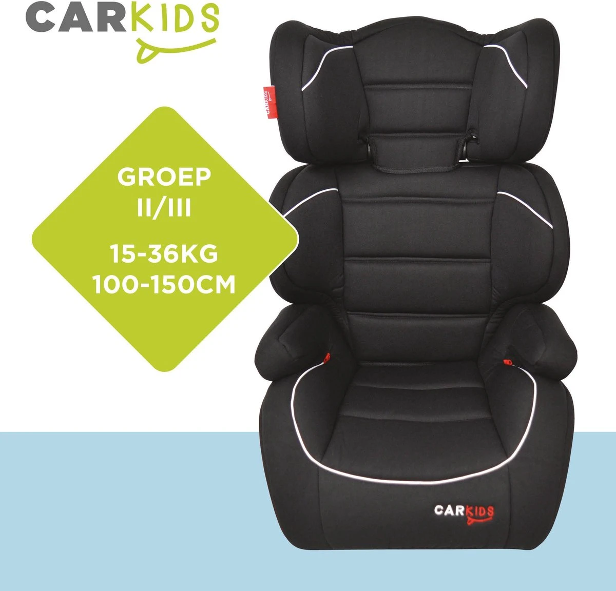 Carkids Verstelbaar Kinderautostoeltje Zwart En Wit | Kinderautostoel Groep 2-3 | Kinderen Van 3,5-12 Jaar | 15-36 Kg 6 Carkids Verstelbaar Kinderautostoeltje Zwart En Wit | Kinderautostoel Groep 2-3 | Kinderen Van 3,5-12 Jaar | 15-36 Kg - Afbeelding 4