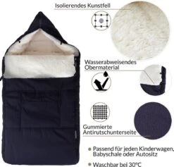 Monzana Voetenzak - Voor Kinderwagen Of Stoeltje - 93x56cm Donkerblauw -Kinderwagen- En Accessoirewinkel 1200x1152 30