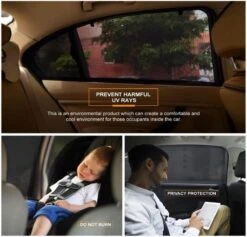 Merkloos 2 Stuks Auto-zonnescherm SPF 30+ Groot Voor Babyblok UV-stralen - Bescherm Uw Kinderen En Dieren – Zwart -Kinderwagen- En Accessoirewinkel 1200x1152 8