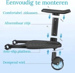 Vosoi - Meerijdplankje - Kinderwagen - Buggy's - Zitje - Onderweg - 1 Wiel - Kinderwagen Accessoires -Kinderwagen- En Accessoirewinkel 1200x1163