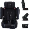 Hamilton By Yoop Cabrio Premium Opvouwbare Autostoel – Veilig, Comfortabel En Lichtgewicht Autozitje – Groep I, II, III Autostoeltje Voor 9 Maanden Tot 12 Jaar – Neon Blauw – ISOFIX Kliksysteem - 1e Opvouwbare Autostoel Ter Wereld - Zwart/Neon Blauw