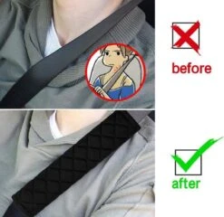 Merkloos Luxe Gordelhoes - Auto Gordelbeschermer - Gordelkussen - Zwart - 2 Stuks Gordelbeschermers -Kinderwagen- En Accessoirewinkel 1200x1164