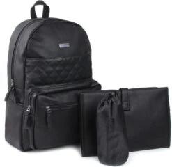 Kidzroom Popular Luiertas Rugzak - Zwart‎‎ - Verschoonmatje - Flessenhouder -Kinderwagen- En Accessoirewinkel 1200x1164 4