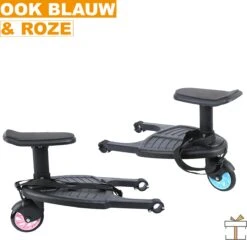 Merkloos Happyment® Universeel Meerijdplankje - Met Zitting - Voor Kinderwagen - Buggyboard - Zwart -Kinderwagen- En Accessoirewinkel 1200x1167 1