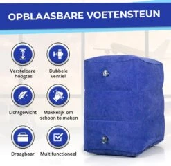 Merkloos Voetensteun - Vliegtuigbedje - Premium Quality - Reisbedje - 3 Hoogtestanden - Vliegtuig Kussen - Voetenbankje Of Poef - Met Opbergzakje & Pomp - Grijs -Kinderwagen- En Accessoirewinkel 1200x1167 11