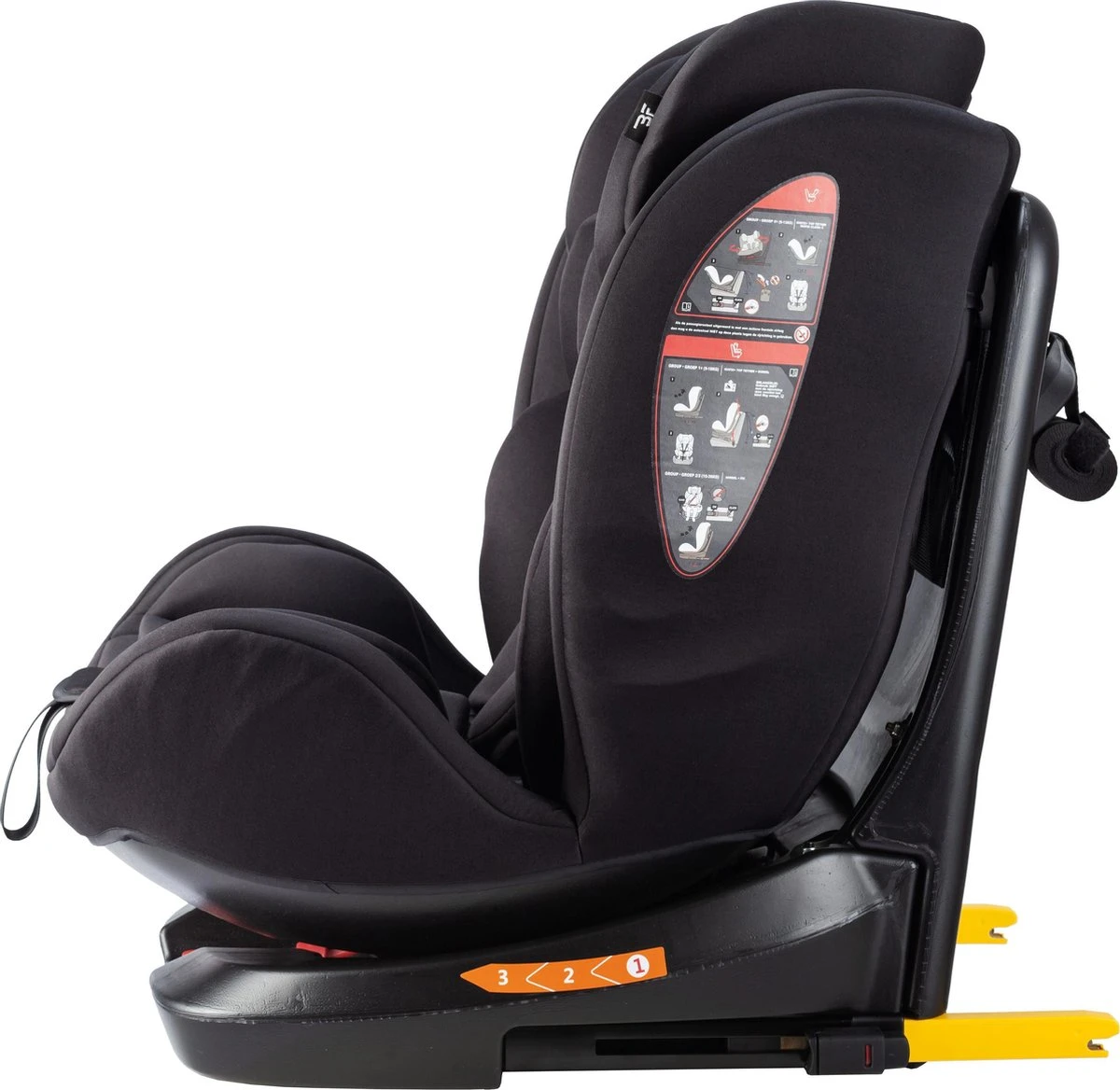 Bebies First Meegroei Autostoel Rotate - Isofix - Groep 0/1/2/3 - 360 Graden Draaibaar - Zwart 11 Bebies First Meegroei Autostoel Rotate - Isofix - Groep 0/1/2/3 - 360 Graden Draaibaar - Zwart - Afbeelding 9