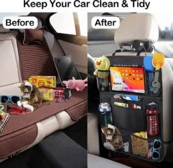 BOTC Autostoel Organizer - Luxe & Stevige Autostoel Organizer Met Tablet Houder - Set Van 2 - Auto Stoel Organiser - 10 Storage Pockets - Zwart - 2 Stuks -Kinderwagen- En Accessoirewinkel 1200x1170 1