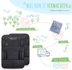 Home For Us Autostoel Organizer Met Tablet Houder - Set Van 2 - Beschermhoes Voor Kinderen - Beschermer Achterkant - Universeel -Kinderwagen- En Accessoirewinkel 1200x1172 5