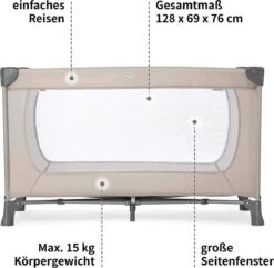 Hauck Dream N Play Campingbedje Set - Met Matras En Muggennet - Beige 12 Hauck Dream N Play Campingbedje Set - Met Matras En Muggennet - Beige -Kinderwagen- En Accessoirewinkel 1200x1172 7