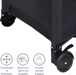 Prénatal Luxe Campingbedje Met Bodemverhoger - Inklapbaar Baby Campingbed - Reisbedje Met Wieltjes - Inclusief Bodemmatras - 120 X 60 Cm - Zwart -Kinderwagen- En Accessoirewinkel 1200x1181 13