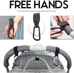 BOTC Kinderwagen Tassenhaakjes - Leer - Haakjes Voor Tassen - Set Van 2 - Leather - Extra Stevig - Buggy Haakjes - Zwart -Kinderwagen- En Accessoirewinkel 1200x1186