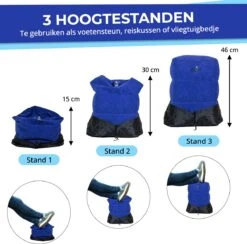 Merkloos Voetensteun - Vliegtuigbedje - Premium Quality XL - Reisbedje - Met Speciale Draagtas - Vliegtuig Kussen - Voetenbankje Of Poef - Met Slaapmasker & Pomp - Grijs -Kinderwagen- En Accessoirewinkel 1200x1187 2