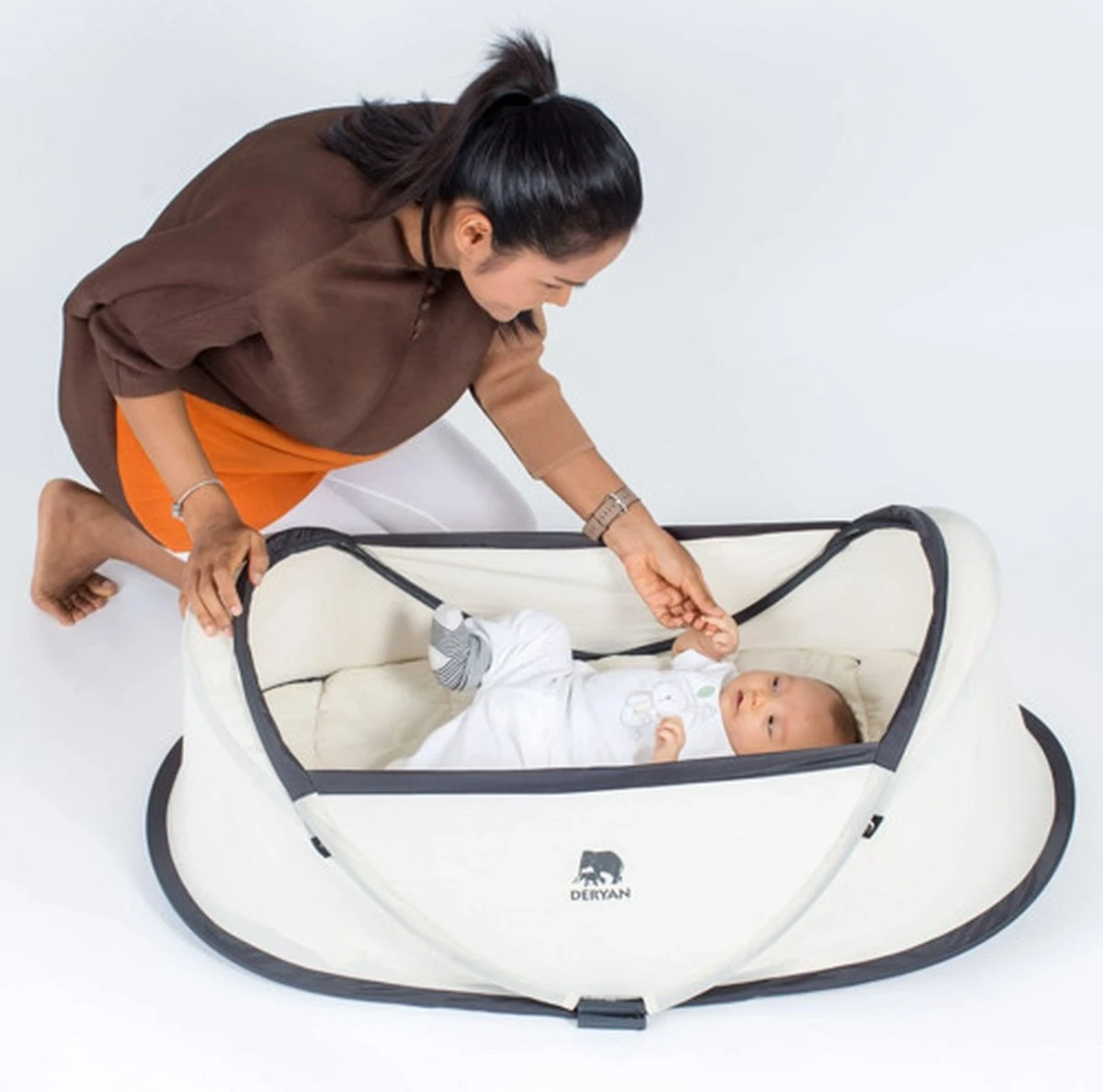 Deryan Infant BabyBox Campingbedje - Baby Klamboe - Cream 19 Deryan Infant BabyBox Campingbedje - Baby Klamboe - Cream - Afbeelding 17