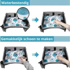 Premium Reistafel Voor Kinderen - Inclusief Tablethouder + Gratis Draagtas En Potloden - Auto Organizer - Playtray - Opvouwbaar - Speeltafel Auto - Tekentafel Auto - Grijs -Kinderwagen- En Accessoirewinkel 1200x1192 4