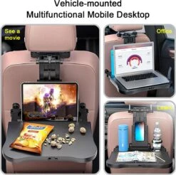 Multifunctionele Auto Tafel Voor Laptop Achterbank Snacks Fast Food Eetbak Drinken Computer Stoel Eettafel Beker Hoofdsteun Houder Klaptafel Stand Voor Telefoon & Tablet IPad -Kinderwagen- En Accessoirewinkel 1200x1193