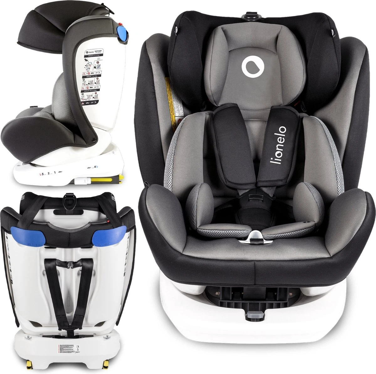 Lionelo Bastiaan - Autostoel - Roteerbaar - 0-36kg - 360° Draaibaar 3 Lionelo Bastiaan - Autostoel - Roteerbaar - 0-36kg - 360° Draaibaar