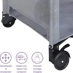 Prénatal Luxe Campingbedje Met Bodemverhoger - Inklapbaar Baby Campingbed - Reisbedje Met Wieltjes En Kruipluik - Inclusief Bodemmatras - 120 X 60 Cm - Grijs -Kinderwagen- En Accessoirewinkel 1200x1193 7