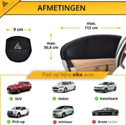Lifestyle Living Zonnescherm – Overtrek Voor Auto Zijruit - Zonwering Voor Baby En Kind – Zonder Zuignappen – Incl. Hoes – MAX 112 X 51CM -Kinderwagen- En Accessoirewinkel 1200x1195 12