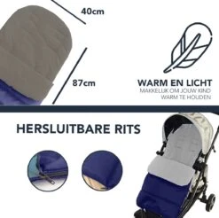 Achaté Voetenzak - Voor Kinderwagen Of Stoeltje – Baby Slaapzak - Autostoel - Donkerblauw -Kinderwagen- En Accessoirewinkel 1200x1197 11