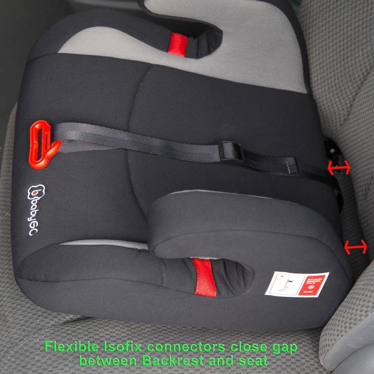 Booster - Zitverhoger Met Isofix BabyGO Bursa II Zwart (15-36kg) 12 Booster - Zitverhoger Met Isofix BabyGO Bursa II Zwart (15-36kg) - Afbeelding 10