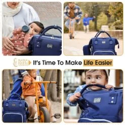 NanaBeebi Luiertas Rugzak Met Verschoonmatje - Blauw - Inclusief Flessenwarmhouder - Kinderwagenhaken En Isoleervak -Kinderwagen- En Accessoirewinkel 1200x1200 1028