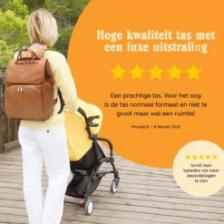 JeRie Luiertas Rugzak – Verschoonmatje – Verzorgingstas – Luiertassen – Met Kinderwagen Haken - Bruin -Kinderwagen- En Accessoirewinkel 1200x1200 1043
