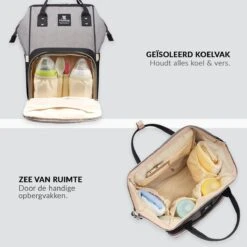 Buxibo Luier- En Verzorgingstas Inclusief USB Oplaadstation - Baby Rug Tas Met Isoleervak - Diaper Backpack Bag - Reis Rugzak - Grote Capaciteit - 23.8L - Zwart -Kinderwagen- En Accessoirewinkel 1200x1200 1227