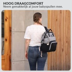 Buxibo Luier- En Verzorgingstas Inclusief USB Oplaadstation - Baby Rug Tas Met Isoleervak - Diaper Backpack Bag - Reis Rugzak - Grote Capaciteit - 23.8L - Zwart -Kinderwagen- En Accessoirewinkel 1200x1200 1229