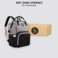 Buxibo Luier- En Verzorgingstas Inclusief USB Oplaadstation - Baby Rug Tas Met Isoleervak - Diaper Backpack Bag - Reis Rugzak - Grote Capaciteit - 23.8L - Zwart -Kinderwagen- En Accessoirewinkel 1200x1200 1232