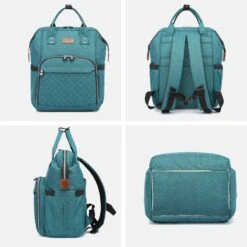 Miss Lulu Luiertas Rugzak - Inclusief Buggy En Kinderwagen Haken - Groen (E6705 GN) 17 Miss Lulu Luiertas Rugzak - Inclusief Buggy En Kinderwagen Haken - Groen (E6705 GN) -Kinderwagen- En Accessoirewinkel 1200x1200 1252