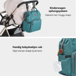 Miss Lulu Luiertas Rugzak - Inclusief Buggy En Kinderwagen Haken - Groen (E6705 GN) 22 Miss Lulu Luiertas Rugzak - Inclusief Buggy En Kinderwagen Haken - Groen (E6705 GN) -Kinderwagen- En Accessoirewinkel 1200x1200 1255