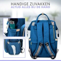 Luiertas Rugzak - Gratis Flessenwarmer En Gratis Kinderwagen Haken - Eindeloos Opbergruimte - Ruime Luiertas - Draaggemak - Donker Blauw -Kinderwagen- En Accessoirewinkel 1200x1200 1278