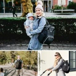 NanaBeebi Luiertas Rugzak Met Verschoonmatje - Zwart - Inclusief Flessenwarmhouder - Kinderwagenhaken En Isoleervak -Kinderwagen- En Accessoirewinkel 1200x1200 1285