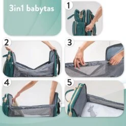 Luiertas Rugzak - Monx Luiertas Verzorgingstas Met Uitklapbaar Babybedje - Overzichtelijke Luierrugzak Extra Buggy En Kinderwagen Haken Inclusief Geïsoleerde Flessenhouder - Groen -Kinderwagen- En Accessoirewinkel 1200x1200 1320