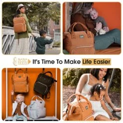 NanaBeebi Luiertas Rugzak Met Verschoonmatje - Cognac - Inclusief Flessenwarmhouder - Kinderwagenhaken En Isoleervak -Kinderwagen- En Accessoirewinkel 1200x1200 1334