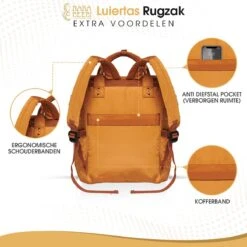 NanaBeebi Luiertas Rugzak Met Verschoonmatje - Cognac - Inclusief Flessenwarmhouder - Kinderwagenhaken En Isoleervak -Kinderwagen- En Accessoirewinkel 1200x1200 1337