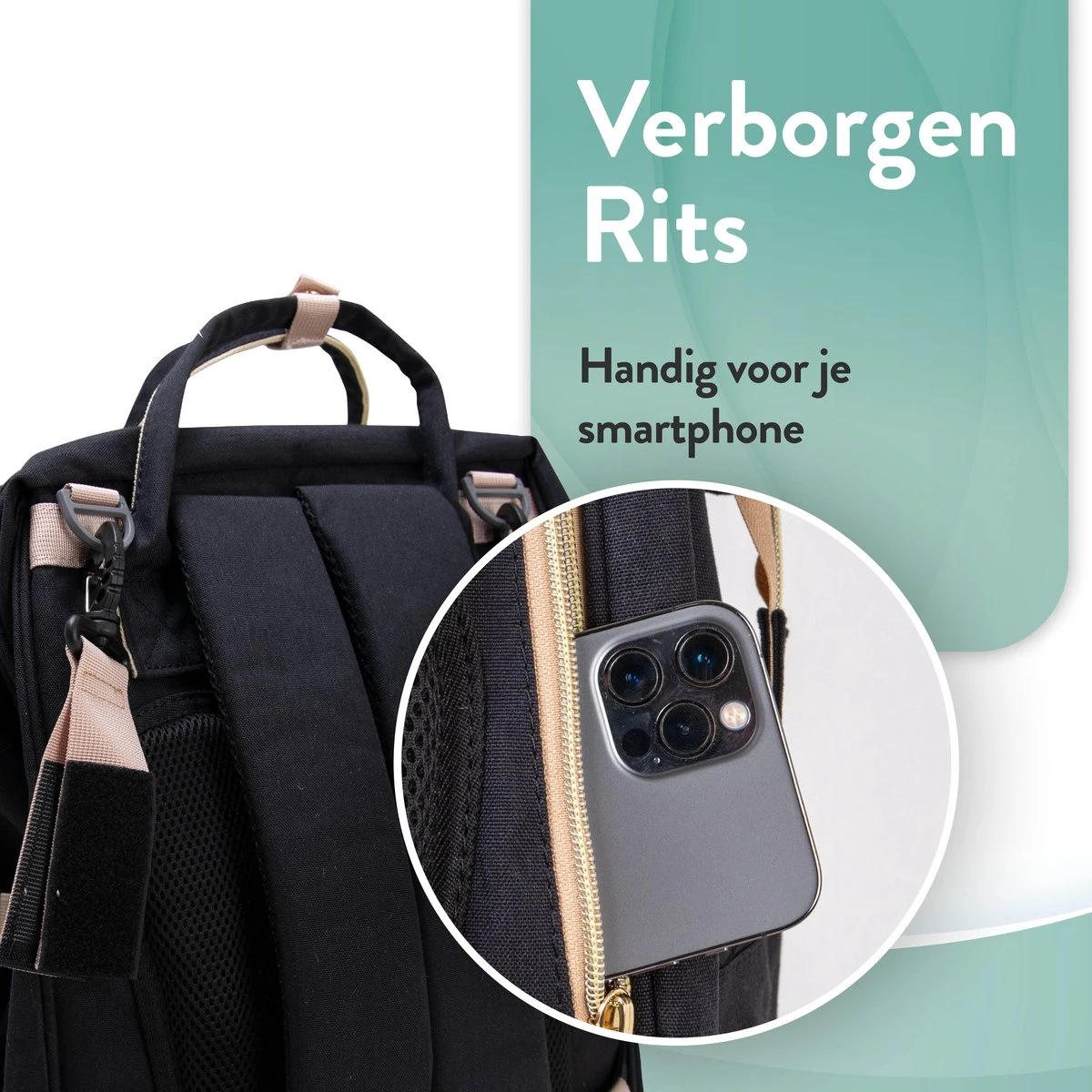 Luiertas Rugzak - Monx Luiertas Verzorgingstas Met Uitklapbaar Babybedje - Overzichtelijke Luierrugzak Extra Buggy En Kinderwagen Haken Inclusief Geïsoleerde Flessenhouder - Zwart 17 Luiertas Rugzak - Monx Luiertas Verzorgingstas Met Uitklapbaar Babybedje - Overzichtelijke Luierrugzak Extra Buggy En Kinderwagen Haken Inclusief Geïsoleerde Flessenhouder - Zwart - Afbeelding 15