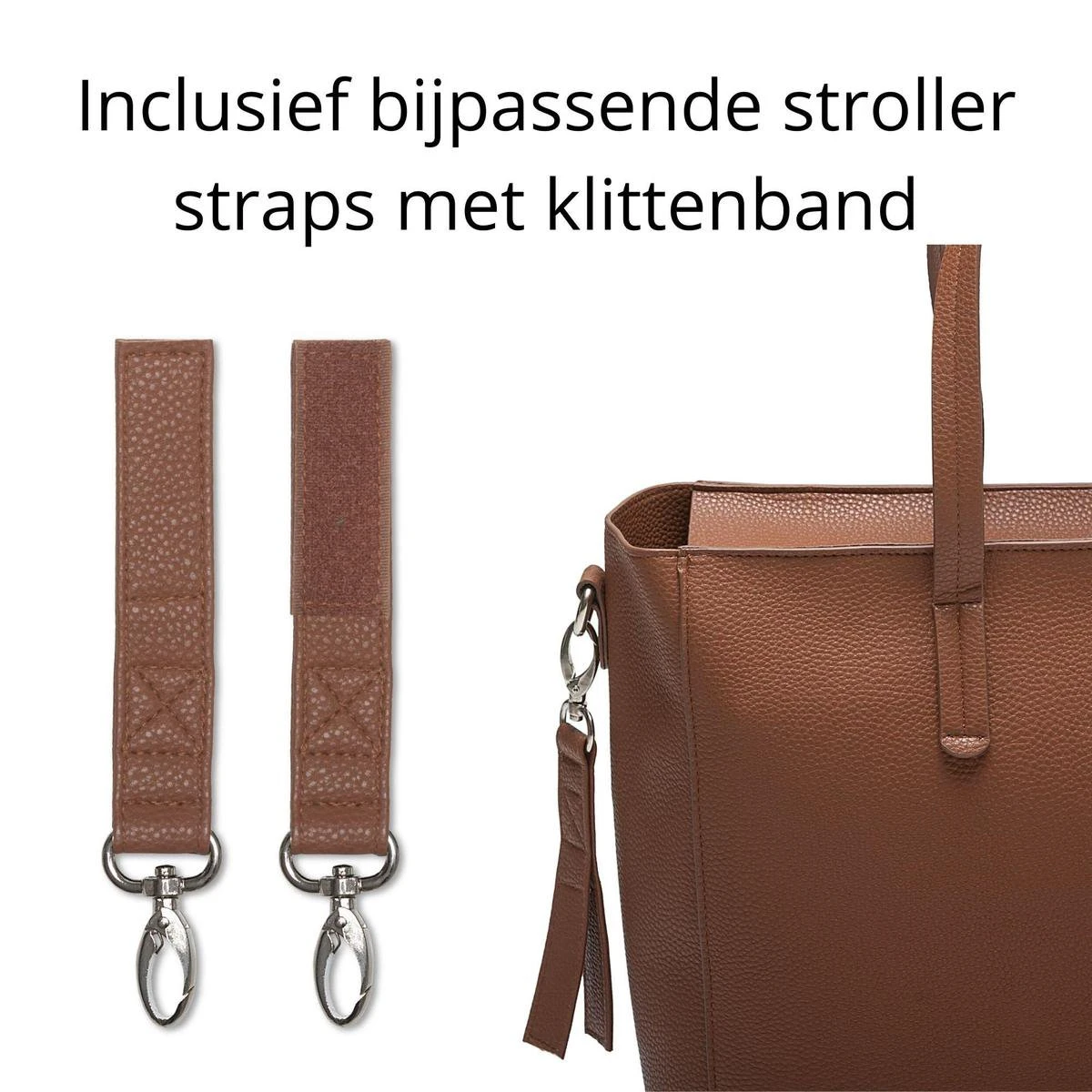 Snoozzz Luiertas Luxe Verzorgingstas – Inclusief Uitneembare Tas Organizer Met Thermovak, Stroller Hooks En Verschoningsmatje - Cognac 9 Snoozzz Luiertas Luxe Verzorgingstas – Inclusief Uitneembare Tas Organizer Met Thermovak, Stroller Hooks En Verschoningsmatje - Cognac - Afbeelding 7