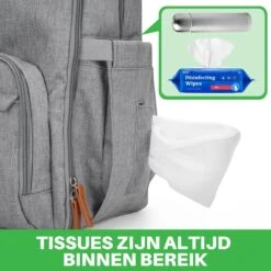 Brisby Slijtvaste Luiertas – Verzorgingstas – Met Buggymontage - Lichtgrijs -Kinderwagen- En Accessoirewinkel 1200x1200 1412