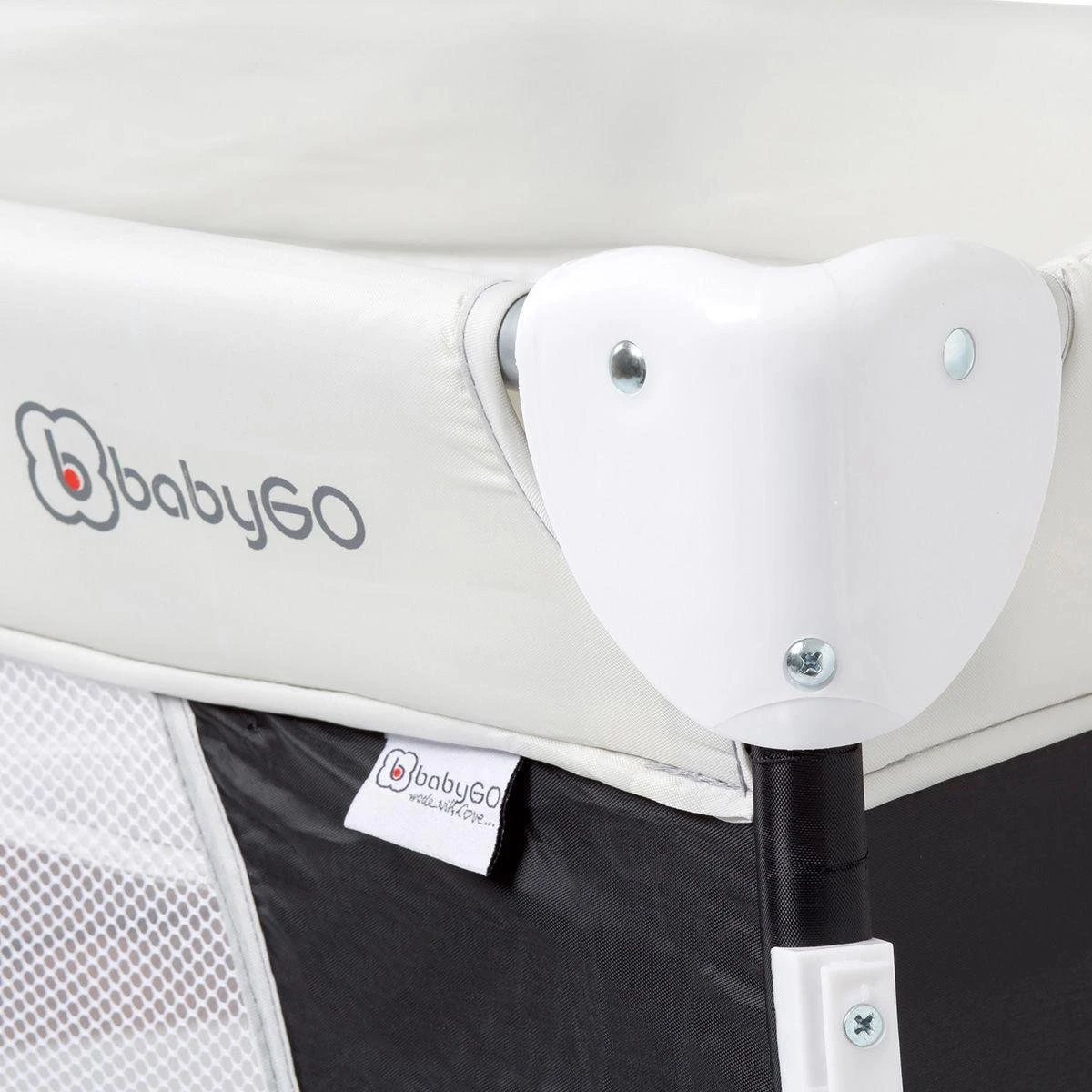 Campingbed BabyGO Sleeper DeLuxe Zwart (incl. Bodemverhoger) 6 Campingbed BabyGO Sleeper DeLuxe Zwart (incl. Bodemverhoger) - Afbeelding 4