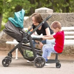 Merkloos Happyment® Universeel Meerijdplankje - Met Zitting - Voor Kinderwagen - Buggyboard - Zwart -Kinderwagen- En Accessoirewinkel 1200x1200 156