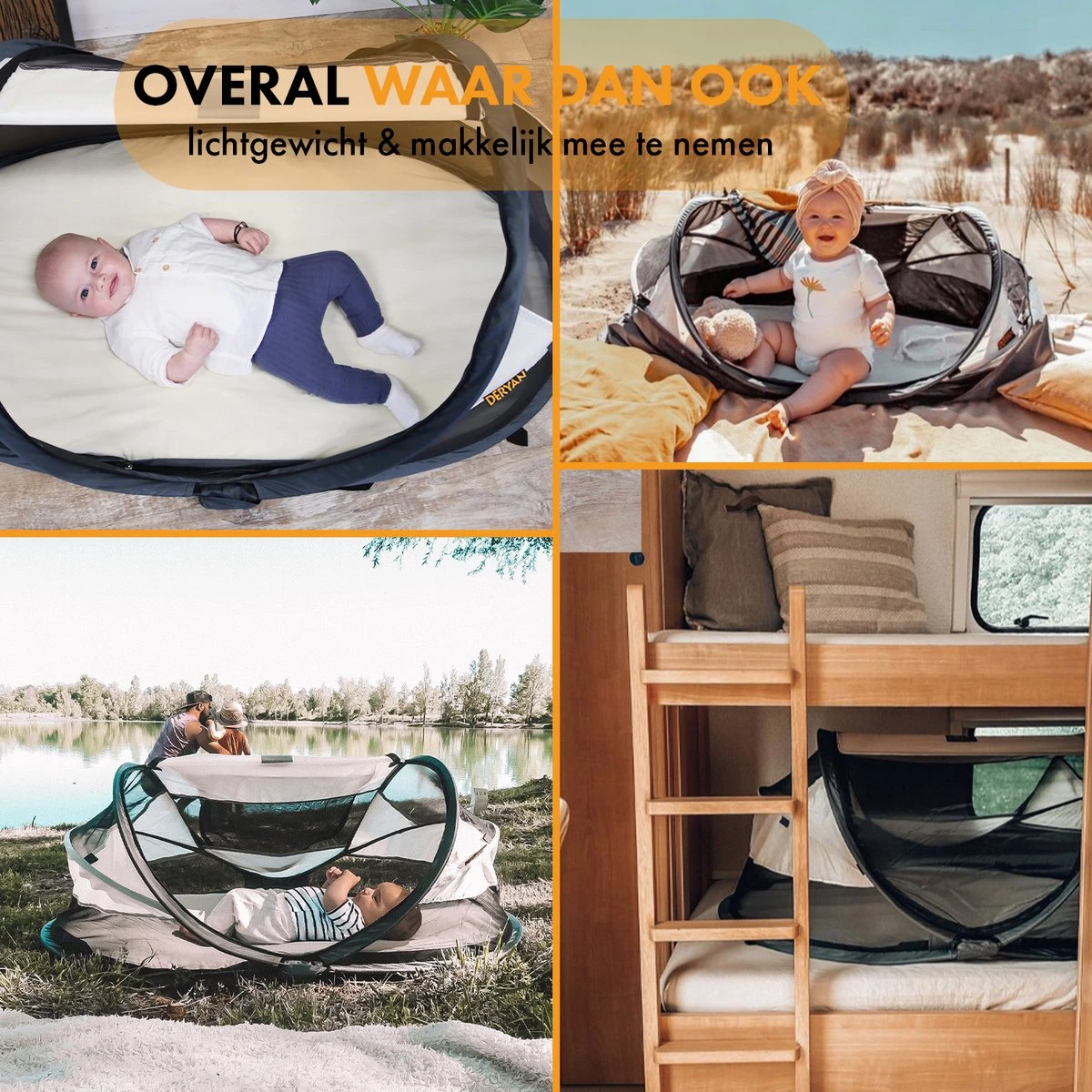 Deryan Baby Luxe Campingbedje – Inclusief Zelfopblaasbare Matras - Cream 8 Deryan Baby Luxe Campingbedje – Inclusief Zelfopblaasbare Matras - Cream - Afbeelding 6