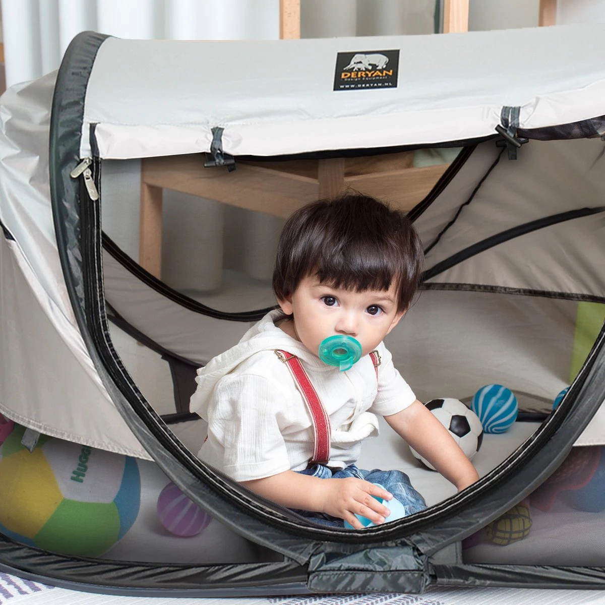 Deryan Shane Luxe 2023 Campingbedje - Baby Tent - Anti-UV 50+ - Peuterbed - Silver 6 Deryan Shane Luxe 2023 Campingbedje - Baby Tent - Anti-UV 50+ - Peuterbed - Silver - Afbeelding 4